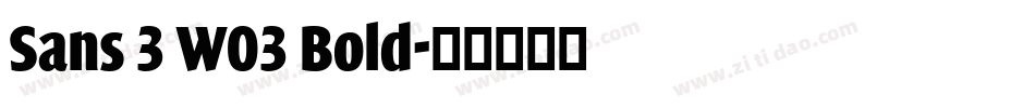 Sans 3 W03 Bold字体转换